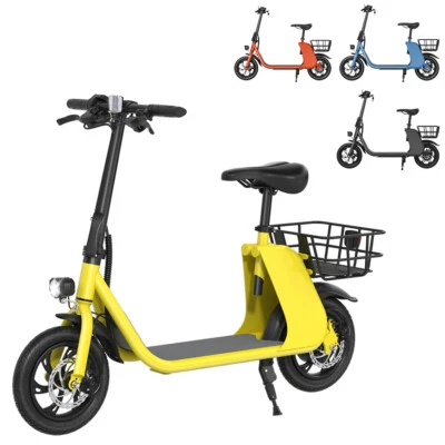 Bicicleta Eléctrica Plegable E 450W Scooter Eléctrico con Asiento Ebike Certificado UL 2849 Foto 1 de 4