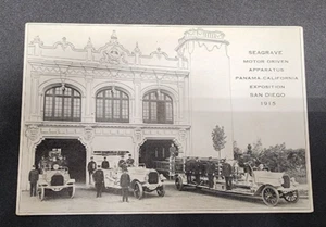 1915 Seagrave Fire Apparatus Werbung Postkarte San Diego Expo - Bild 1 von 2