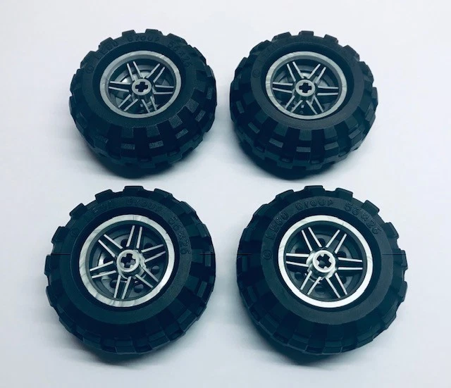 Lego Technik Technic Reifen 56 x 26 55976 Felge 56145 flat silver silber NEU 4x - Bild 1 von 1