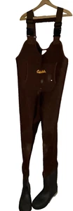 CABELA'S Neoprene Chest Waders Sz 8 Booted Felt Soles Bibs Overalls Fly Fishing - Picture 1 of 14