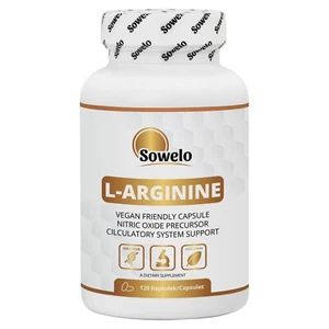 L-Arginina Natural NO2 Booster - Pompa Muscolare, Recupero, Adatto ai Vegani - Sowelo - Foto 1 di 10
