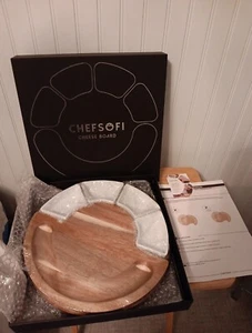 Juego de tabla y plato de queso charcutería Chef Sofi madera de acacia alemán nuevo - Imagen 1 de 11