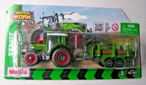 Maisto Fendt 209 Vario Trattore con Rimorchio Mini Lavoro Macchine 2022 - Foto 1 di 2