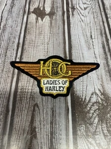 Patch gilet ricamato logo ali di maiale gruppo moto Harley Davidson donna - Foto 1 di 3
