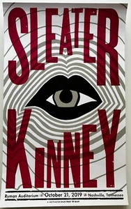 Sleater Kinney , 2019, Ryman Auditorium Poster by Hatch Show Print - Picture 1 of 1