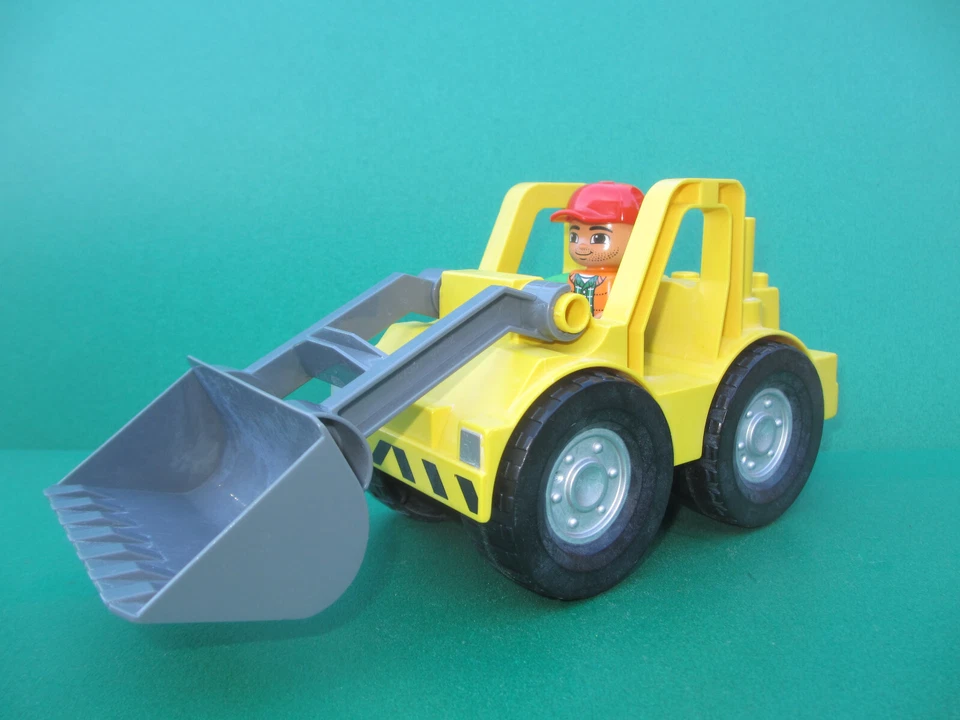 Lego Duplo Baustelle großer Radlader Bagger Frontlader Fahrzeug (060624A) - Bild 1 von 1