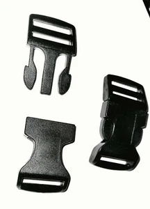 1 In Black Plastic Backpack Buckles Side Release qty 12 pieces - Picture 1 of 1