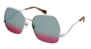 Gucci GG0972S-004 Damen Sonnenbrille silberfarbenes Gestell/blaue Gläser mit Farbverlauf - Bild 1 von 3
