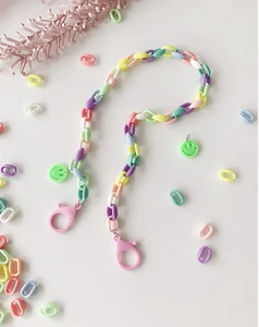 DIY Candy Color Acrylic Mask Or Glasses Lanyard Strap for adults and kids - Picture 1 of 6