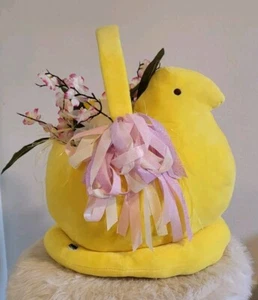 Peeps Yellow Chick Plush Easter Basket New With Defect - Picture 1 of 9