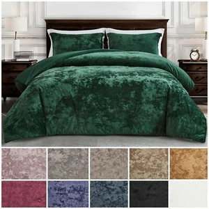 Chezmoi Collection Lux Distressed Velvet 3-Piece Lush Plush Velvet Comforter Set - Picture 1 of 19