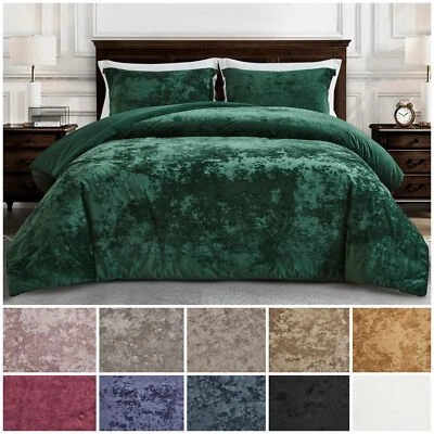 Chezmoi Collection Lux Distressed Velvet 3-Piece Lush Plush Velvet Comforter Set - Image 1 of 4