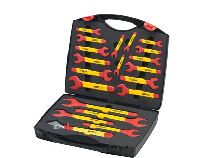 Wiha 43022 Insulated Spanner Set 21pcs 6 To 32mm Single Open End VDE Electrician - Image 1 of 4