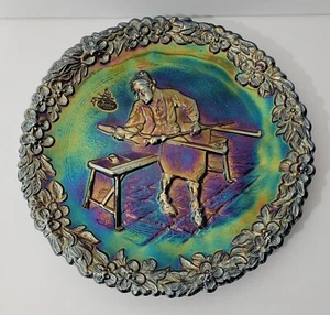 Fenton Carnival Glass - Glassblower No. 1-1970 Collector Plate - 8" - Excellent - Picture 1 of 3