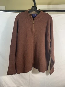Pendleton waschbarer Woll Herren Pullover Sweater 1/4 Front Zip Größe Medium - Bild 1 von 8