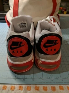 Nike Air Athletic Men's 7.5 Tennis Shoes White Black Orange  - Picture 1 of 12