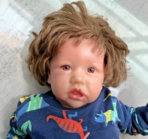 1996 Hoomai C-44 Reborn 22" Lifelike Baby Doll in Dinosaur Jammies - Picture 1 of 21