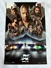 Affiche de film promotionnelle originale RAPIDE X 11"x17" comme neuf Vin Diesel Jason Mamoa John Cena