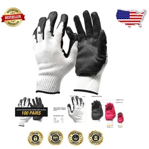 Multi-Purpose Safety Gloves with Red Latex Coating - Perfect for Work & Garden - Picture 1 of 11