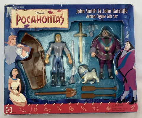 Disney Pocahontas John Smith John Ratcliffe Action Figure Set Mattel Brand New Cover