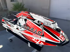 kawasaki jet ski 440 550 sx purple kit graphics decals stickers wrap 550sx - Foto 1 di 3