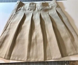 IZOD Approved School uniform Pleat Skort  16.5 Plus Khaki - Picture 1 of 5