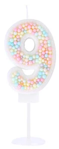 9 Birthday Candle Sweet Theme Number 9 Candle for Birthday Cake Girl Women Ni... - Picture 1 of 8