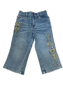 Bongo Girls Sz 6 Pink Jeweled Embellished Jeans - Picture 1 of 7