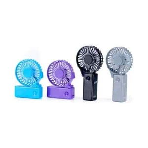Portable Handheld Mini Fan Dual Position Foldable Travel Desk Batteries Included - Picture 1 of 8