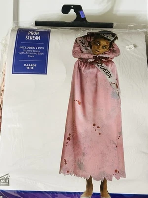 Prom Scream Zombie Girl Suit Yourself Fancy Dress Up Halloween Child Costume XL - Image 1 of 4