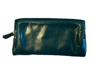 Distressed Green Latico Eloise Leather Wallet Foldover Clutch Organizer Soft - Picture 1 of 9