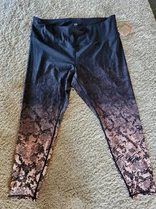 H&M---Sportleggins--schmale Passform---Gr. 3X--Polyester/Elasthan--schwarzbunt - Bild 1 von 7