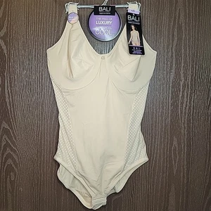 Bali Shapewear Bodysuit Shaper 42D DF1009 Minimizer Bra Lt Beige Nude New w Tags - Picture 1 of 8