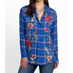 Camisa Johnny Was Mila Grande Azul L - Imagen 1 de 6