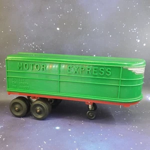 VTG 1950's Hubley Kiddie Toy Motor Express Semi Trailer #352 8.5" VGC - Picture 1 of 17