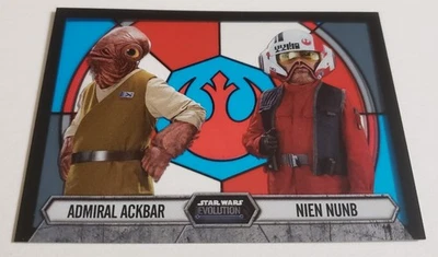 Star Wars Evolution Admiral Akbar/Nien Nunb #8 of 9 2016 Topps - Image 1 of 2