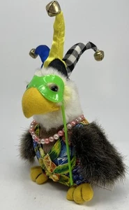 Águila de peluche vintage de Mardi Gras de 8 pulgadas de alto usada - Imagen 1 de 8
