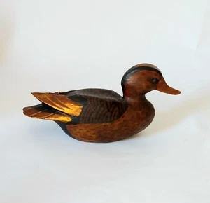 Vintage Mallard Duck Wooden Decoy Carved - Picture 1 of 10