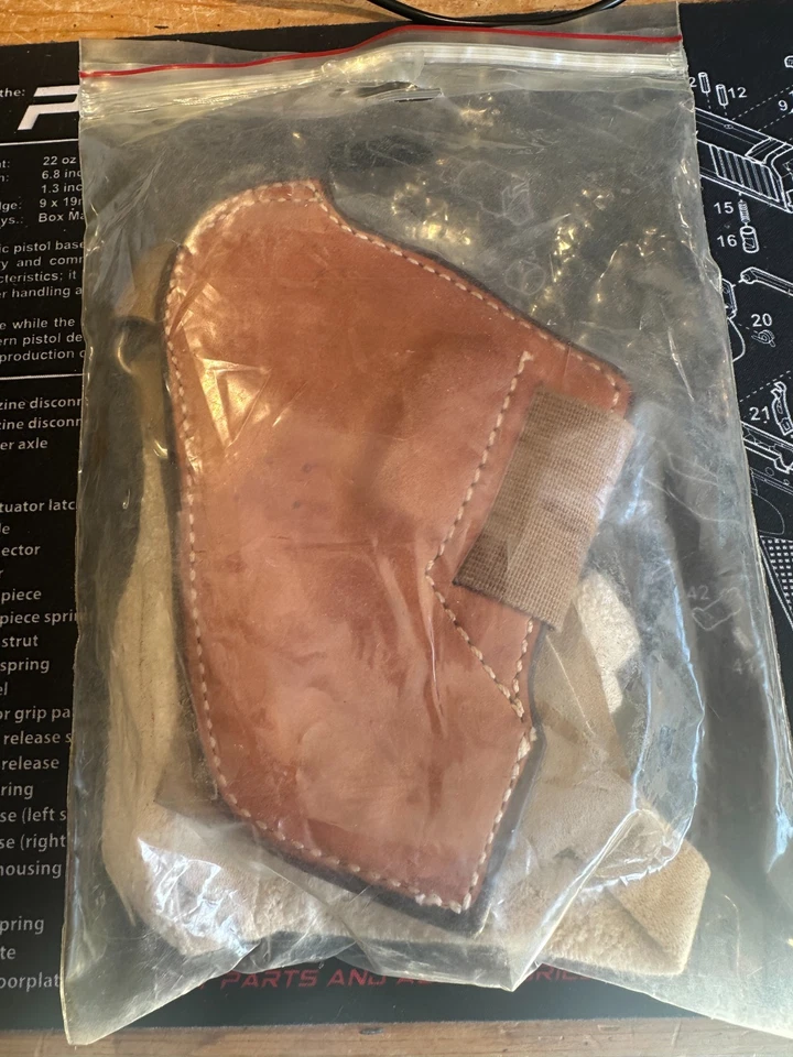 Safariland Brown Leather Holster and Harness 19 for S&W Med Fram Revolver Others - Image 1 of 4