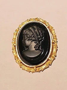 Vintage Kamee Brosche/Anhänger - Schmuck für Frauen - Damengeschenk kostenloser Versand - Bild 1 von 11