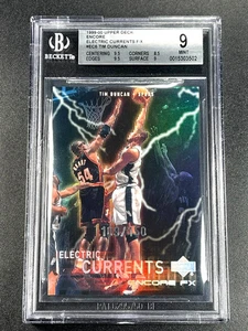 TIM DUNCAN 1998 UPPER DECK ENCORE #EC8 ELECTRIC CURRENTS F/X #'D /150 BGS 9 POP3 - Picture 1 of 6