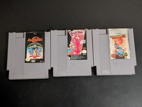 NES GAMES LOT Who Framed Roger Rabbit , Dr Chaos , The Goonies 2 VG+
