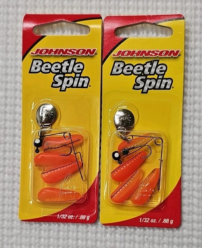 Berkley Beetle Spin 1/32, Black/Chartreuse/Orange, BSVP1/32-BCO Lot of 2 New Foto 1 de 2