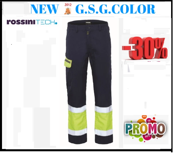ALTA VISIBILITA PANTALONI DA LAVORO PANTALONE PENTAVALENTE CON BASE HV TG 3XL - Immagine 1 di 1