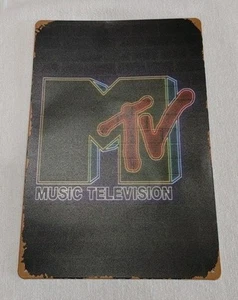 MTV Music Television Metal Sign 11.5" X 8" - Picture 1 of 3