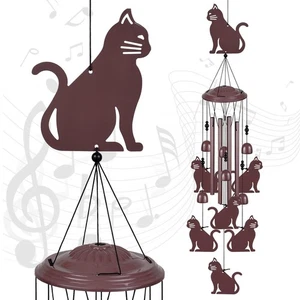 Outdoor Cats Wind Chimes, Gifts for Mom, Home, Garden, Balconies, Rooms, Pati... - Picture 1 of 9