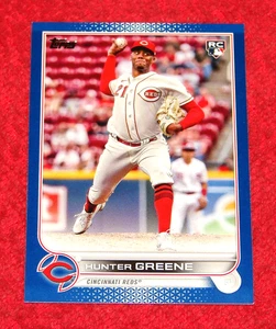 HUNTER GREENE CINCINNATI REDS 2022 TOPPS UPDATE ROYAL BLUE RC #US160 (KS-281) - Picture 1 of 1