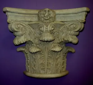 Escultura de pared de estante antiguo con soporte corinto grande de 16" 22051 - Imagen 1 de 8