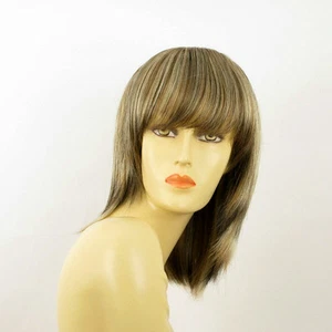 Perruque femme mi-longue méchée blond clair méché cuivré chocolat FANIE 15613H4 - Imagen 1 de 8