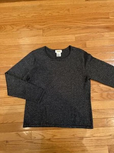 Suéter Talbots Negro Metálico Lana Manga Larga Talla Grande Usado - Imagen 1 de 7